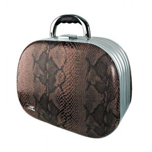 Чемодан для инструмента Hairway Piton Dark под кожу, лаковый (питон, золото, арт.28574) - Купить недорого с доставкой в Раменское